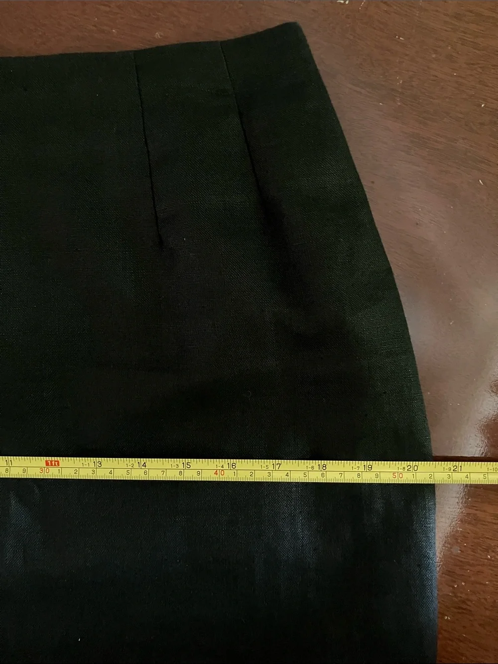 Vintage Bill Blass Blassport Black Linen Pencil Skirt Fits 8/10